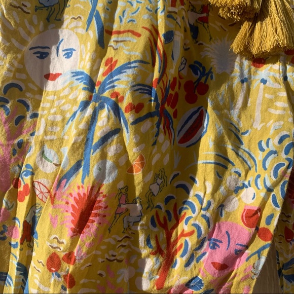 Roller Rabbit Moon Sun Print Yellow Jumpsuit - Picture 3 of 12